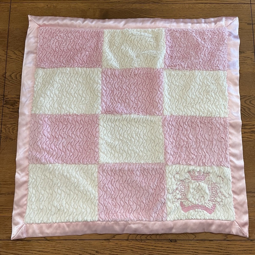 Baby Phat Pink Plush Satin Baby Blanket